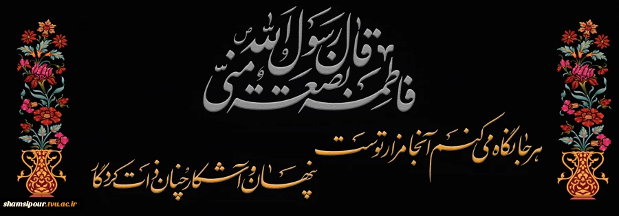 در حریم فاطمیه مرغ دل پر میزند
ناله از مظلومی زهرای اطهر میزند
السلام علیک یا فاطمة الزهرا . . . 2