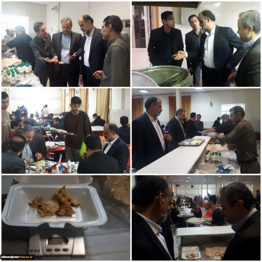 بازدید مسئولان دانشگاه ملی مهارت از سلف‌سرویس دانشکده شهید شمسی‌پور 2