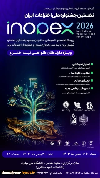 نخستین جشنواره ملی اختراعات ایران Inopex